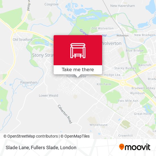 Slade Lane, Fullers Slade map