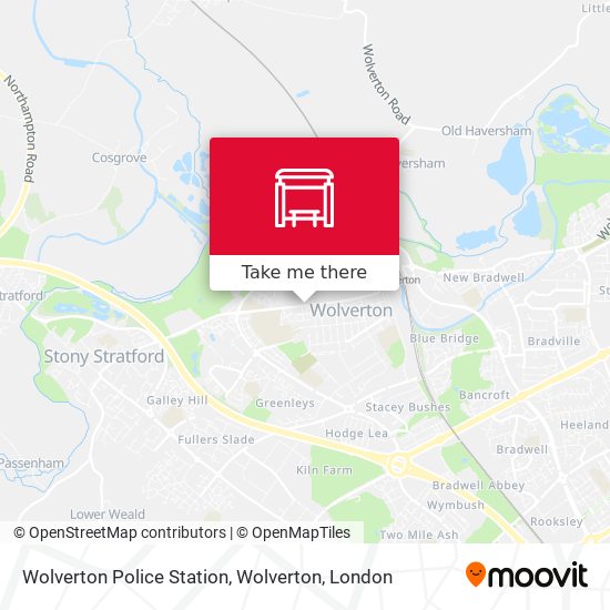Wolverton Police Station, Wolverton map