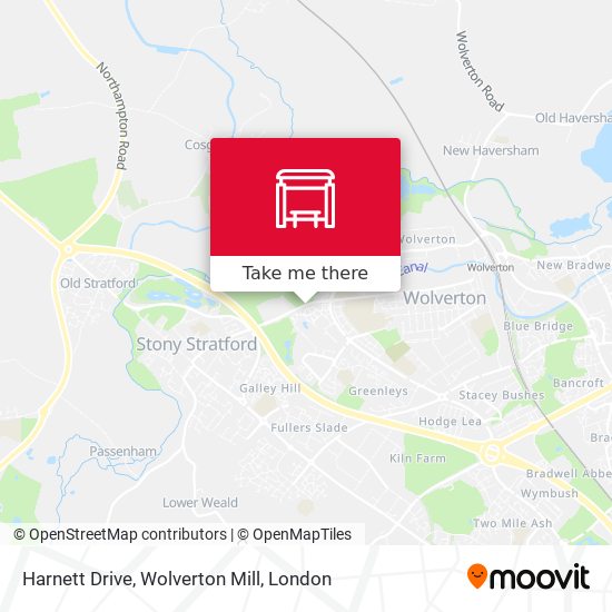 Harnett Drive, Wolverton Mill map