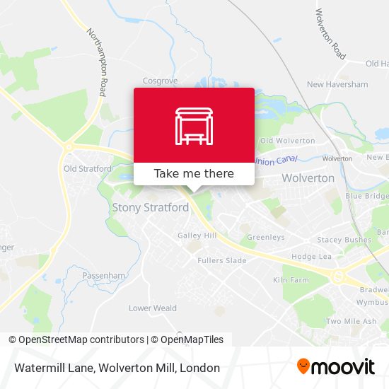 Watermill Lane, Wolverton Mill map