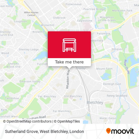 Sutherland Grove, West Bletchley map