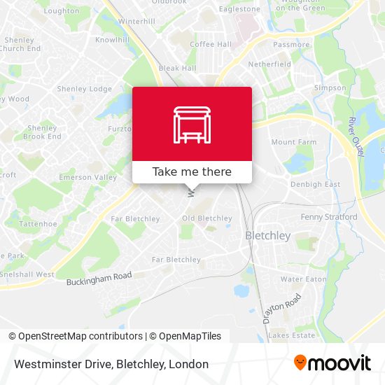 Westminster Drive, Bletchley map