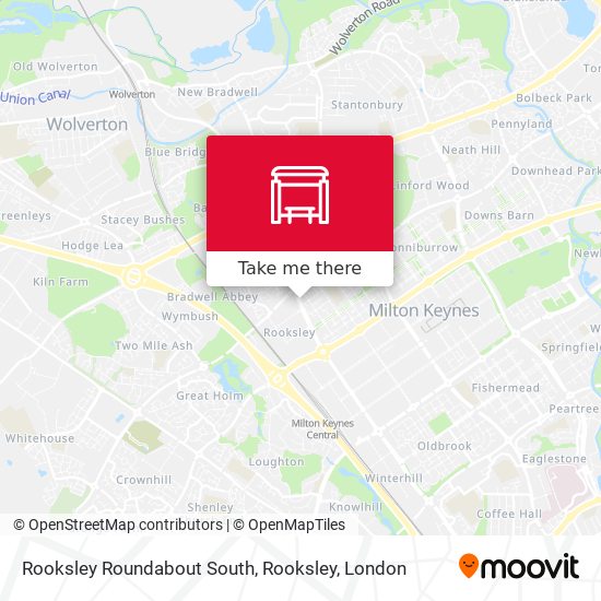 Rooksley Roundabout South, Rooksley map