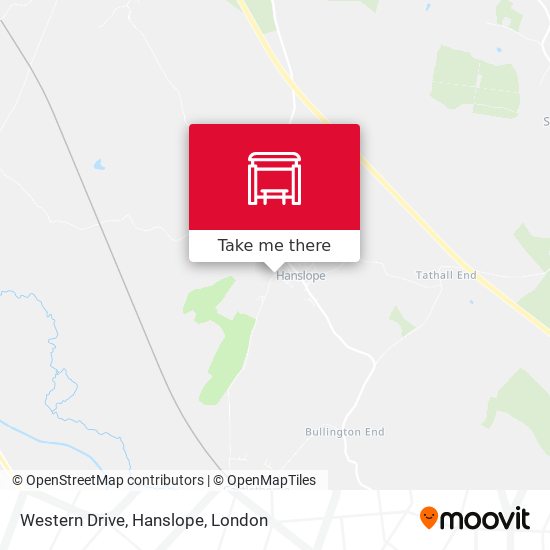 Western Drive, Hanslope map