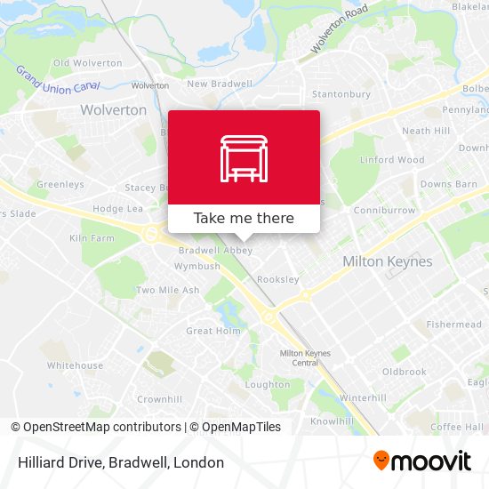 Hilliard Drive, Bradwell map