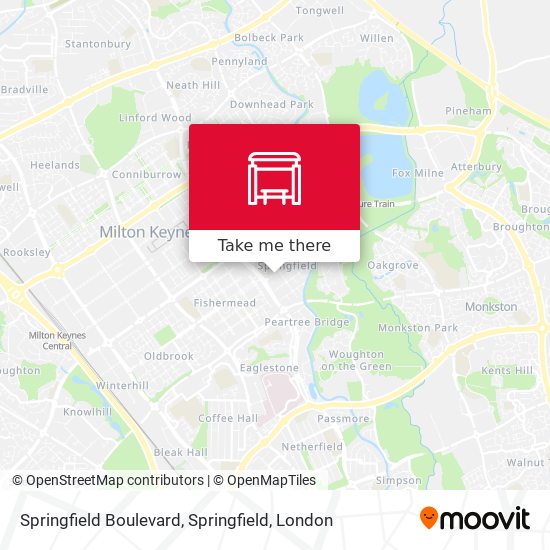 Springfield Boulevard, Springfield map