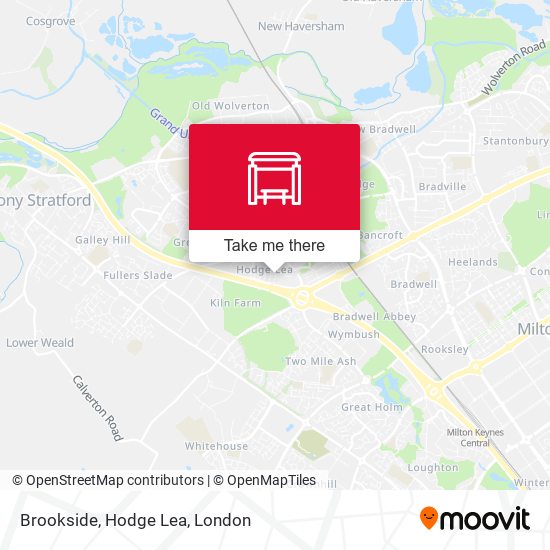 Brookside, Hodge Lea map