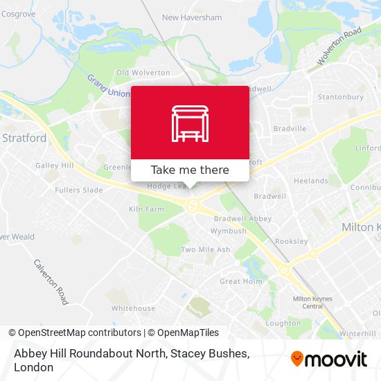 Abbey Hill Roundabout North, Stacey Bushes map