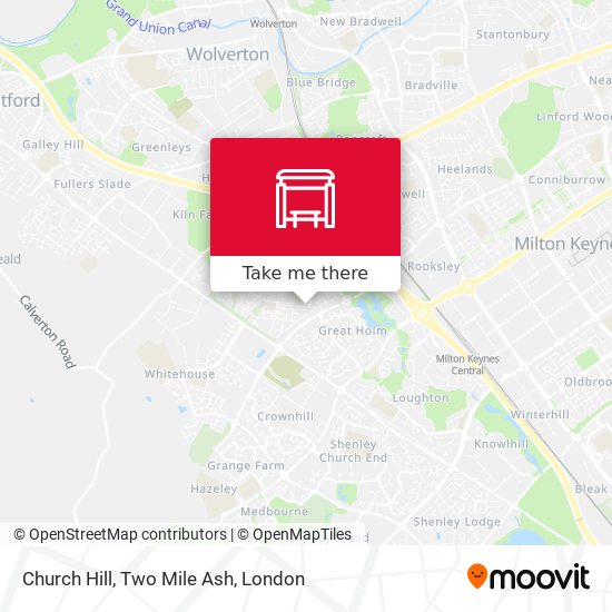 Church Hill, Two Mile Ash map