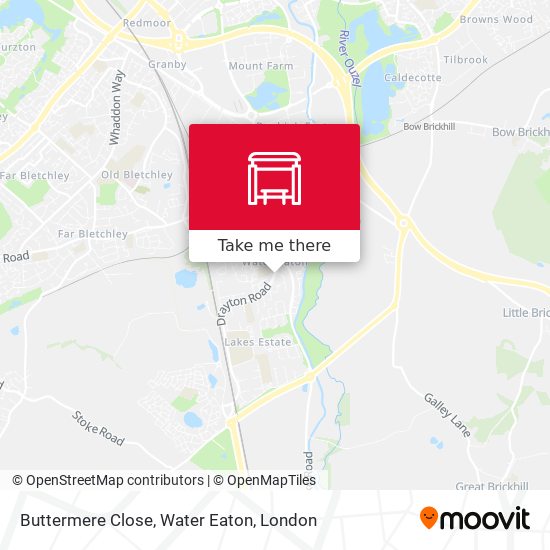 Buttermere Close, Water Eaton map