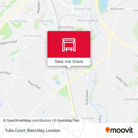 Tulla Court, Bletchley map