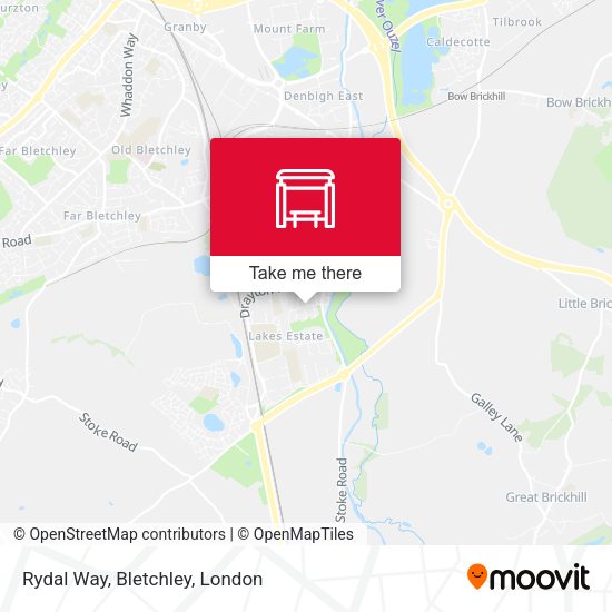 How to get to Rydal Way, Bletchley in London by Bus or Train?