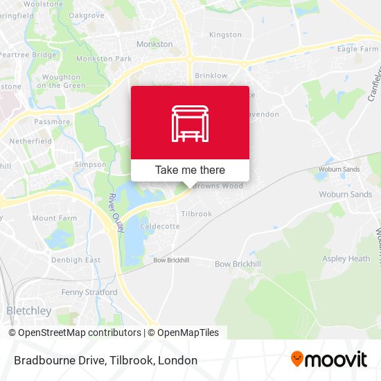 Bradbourne Drive, Tilbrook map