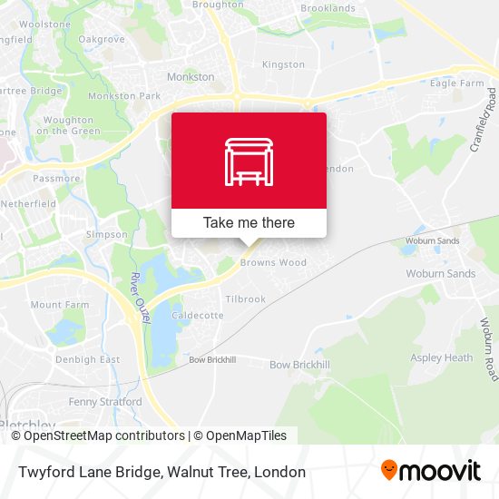 Twyford Lane Bridge, Walnut Tree map