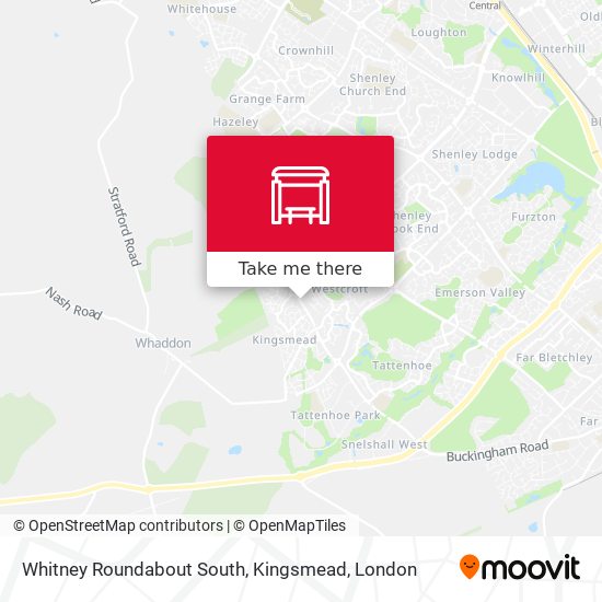 Whitney Roundabout South, Kingsmead map