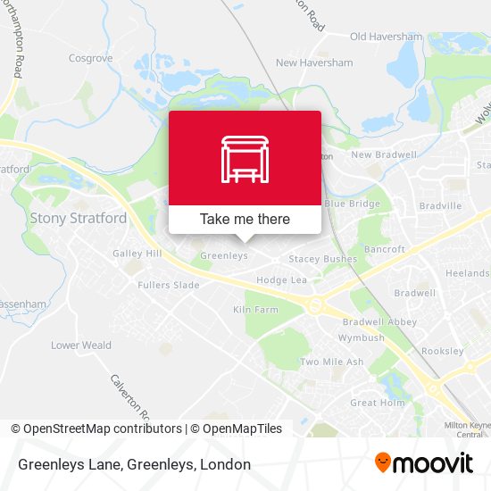 Greenleys Lane, Greenleys map
