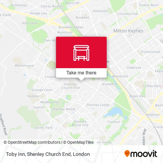Toby Inn, Shenley Church End map