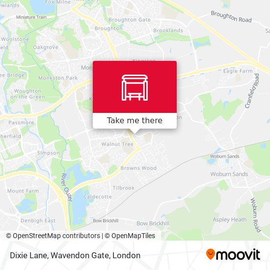 Dixie Lane, Wavendon Gate map
