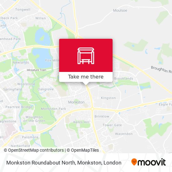 Monkston Roundabout North, Monkston map