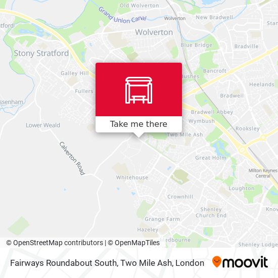 Fairways Roundabout South, Two Mile Ash map
