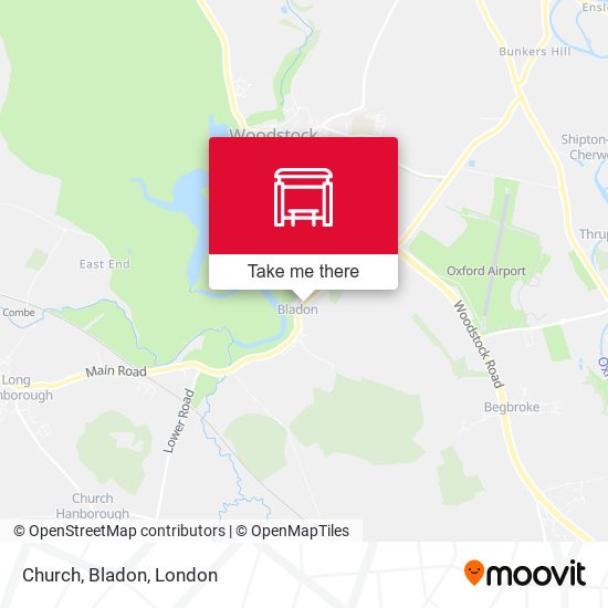 Church, Bladon map