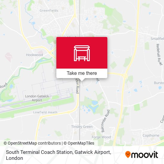 South Terminal Coach Station, Gatwick Airport map