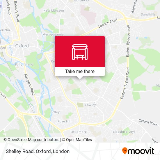 Shelley Road, Oxford map