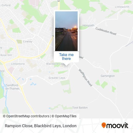 Rampion Close, Blackbird Leys map