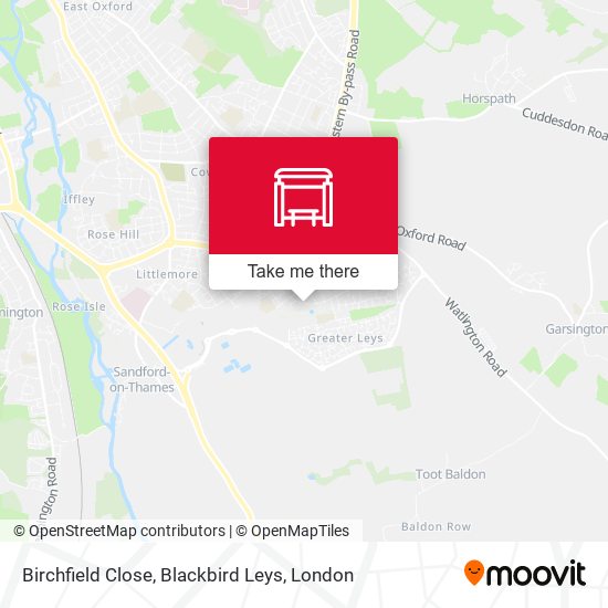 Birchfield Close, Blackbird Leys map