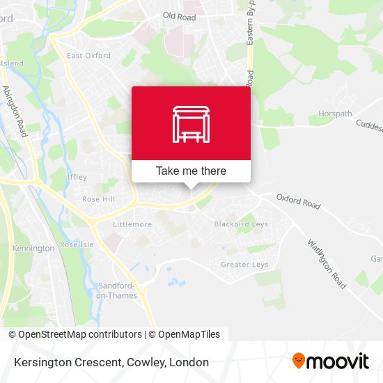 Kersington Crescent, Cowley map