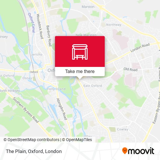The Plain, Oxford map