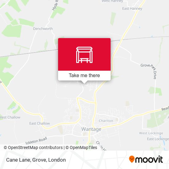 Cane Lane, Grove map