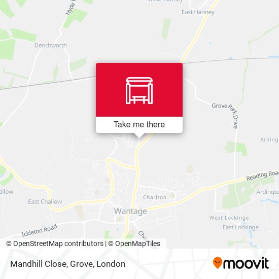 Mandhill Close, Grove map