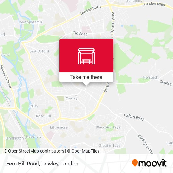 Fern Hill Road, Cowley map
