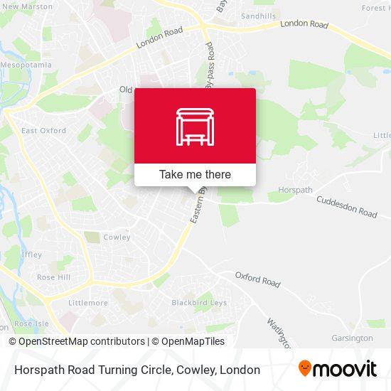 Horspath Road Turning Circle, Cowley map