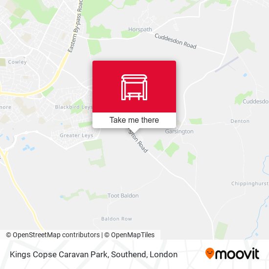 Kings Copse Caravan Park, Southend map