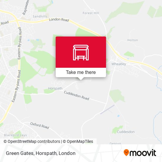 Green Gates, Horspath map