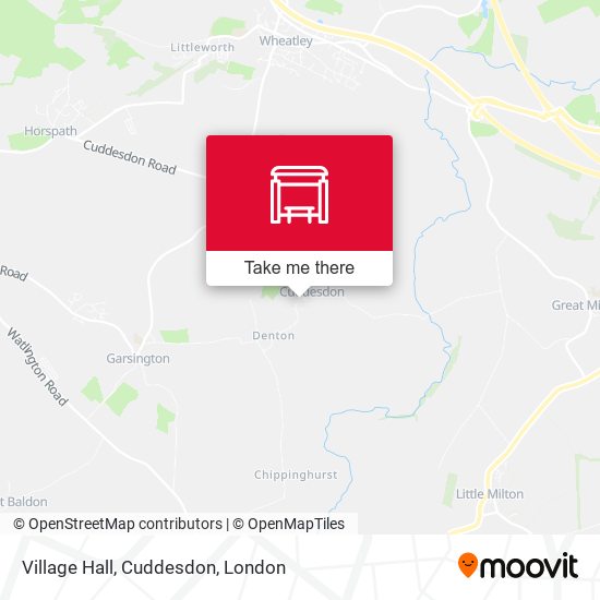 Village Hall, Cuddesdon map