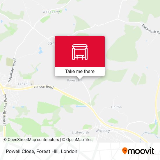 Powell Close, Forest Hill map