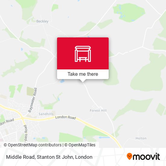 Middle Road, Stanton St John map