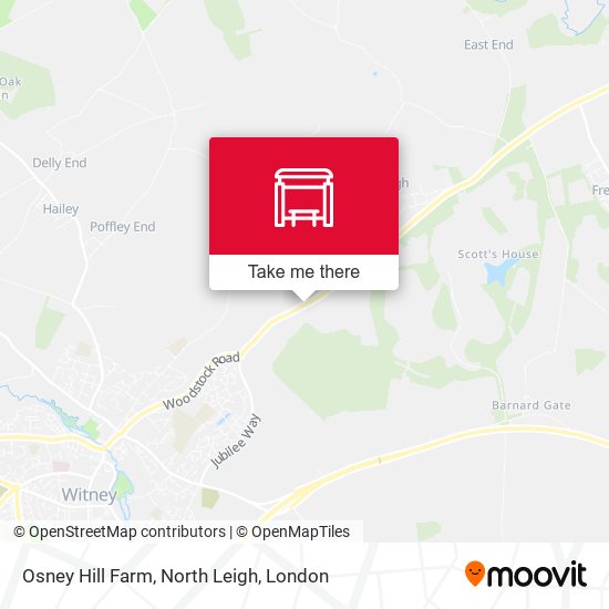 Osney Hill Farm, North Leigh map