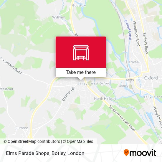 Elms Parade Shops, Botley map