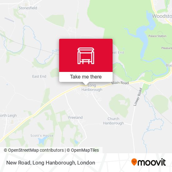 New Road, Long Hanborough map
