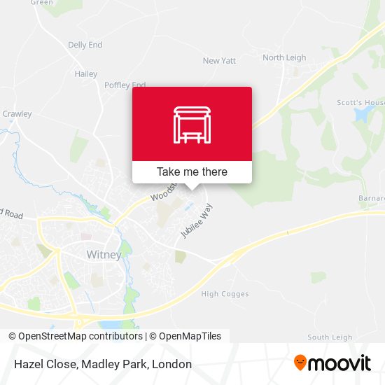 Hazel Close, Madley Park map
