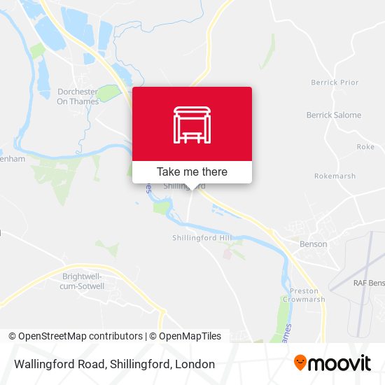 Wallingford Road, Shillingford map