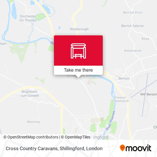 Cross Country Caravans, Shillingford map