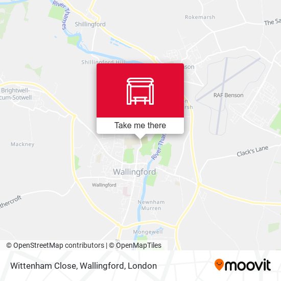 Wittenham Close, Wallingford map