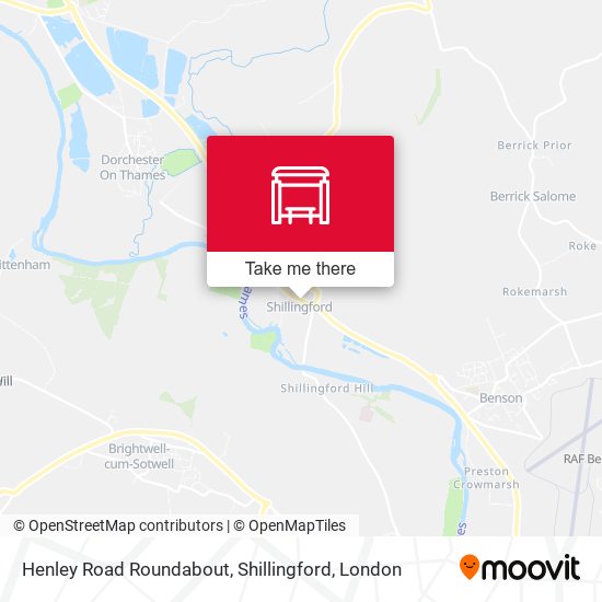 Henley Road Roundabout, Shillingford map