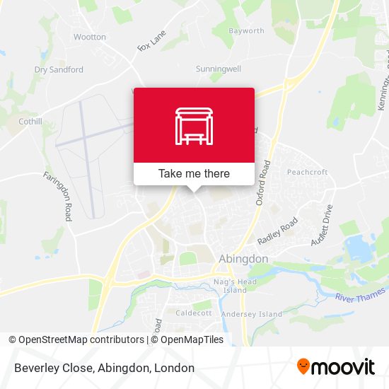 Beverley Close, Abingdon map