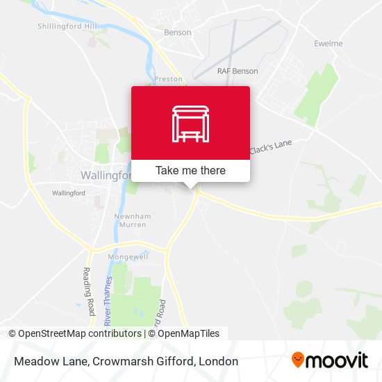 Meadow Lane, Crowmarsh Gifford map